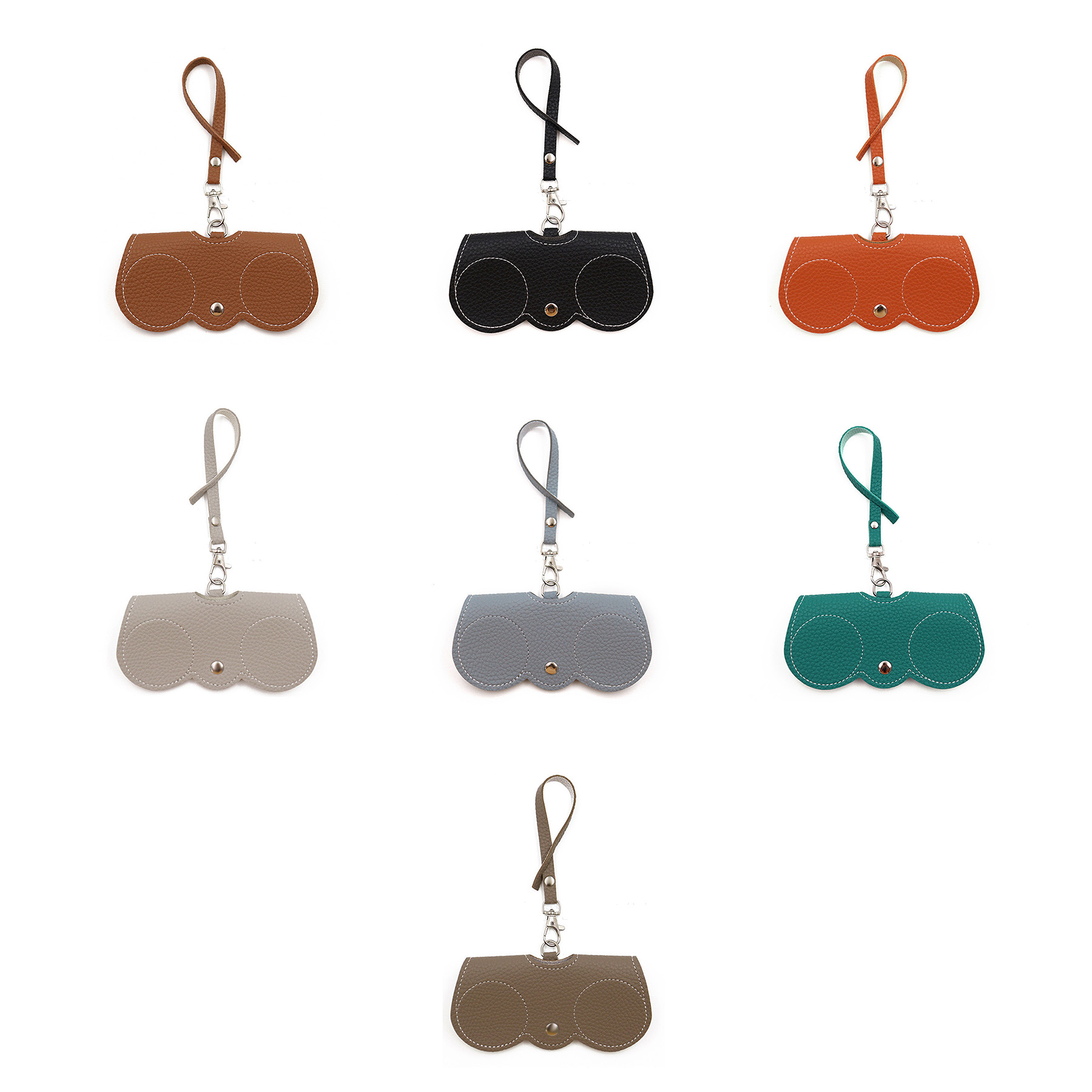 PU Leather Sunglasses Pouch With Strap And Zipper For Travel And Outdoors - Image 3