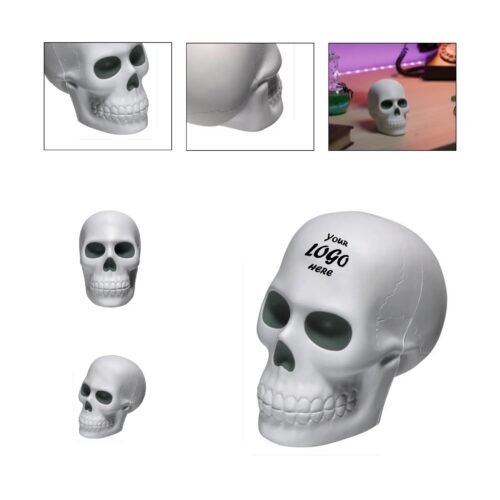 Custom Skull PU Foam Stress Reliever Squeeze Giveaway Toy