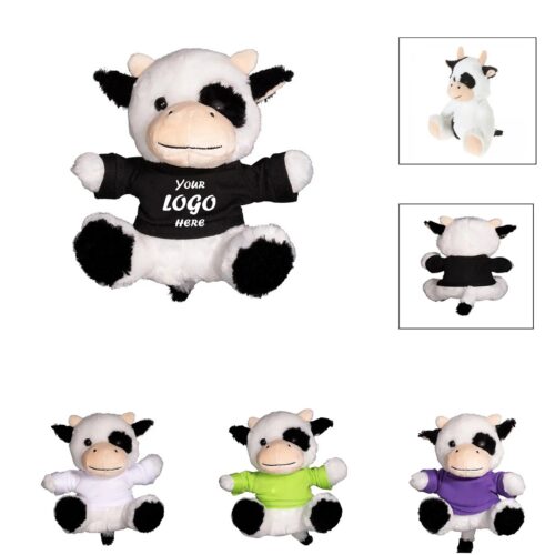 7 Inch Plush Cow With Custom T Shirt Giveaway