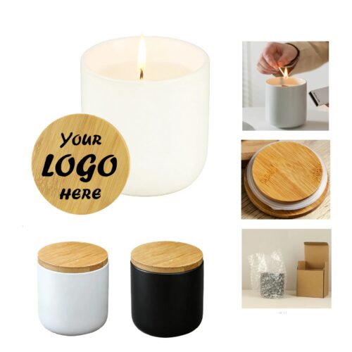 3 Oz Zen Pod Soy Candle In Ceramic Jar With Bamboo Lid