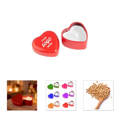 15g Red Heart Soy Candle In Tin For Gifts And Decor