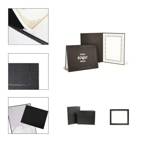 Deckled Edge Certificate Folder With Foil Stamped Cover