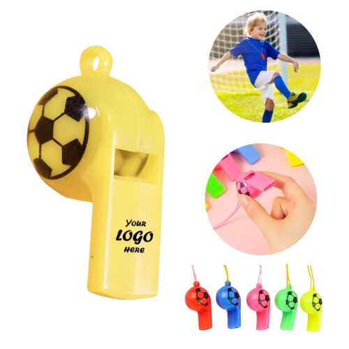 Plastic Soccer Whistle With Lanyard For Cheer Events