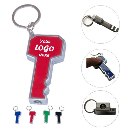Compact Rectangle LED Flashlight Keychain For Events