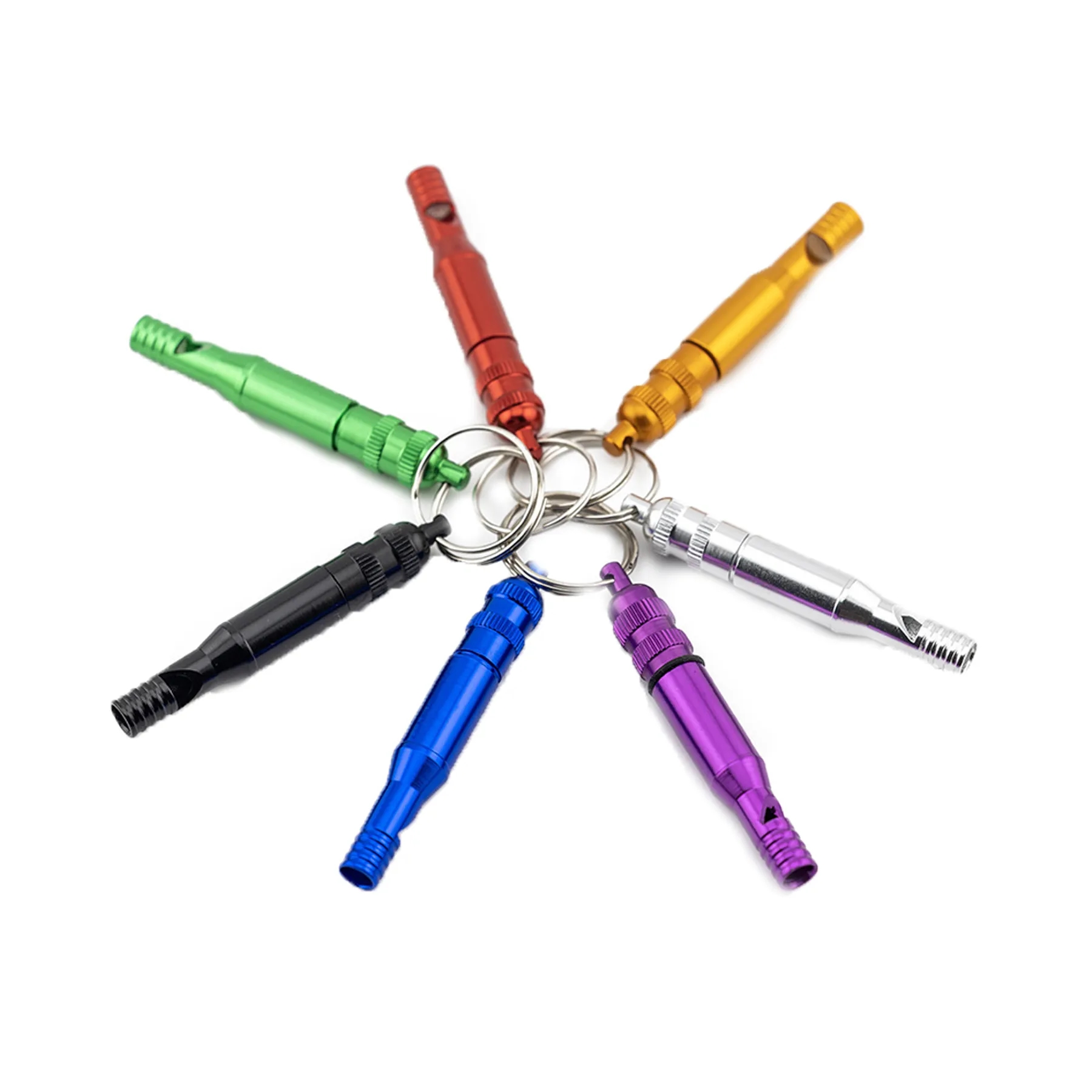 Aluminum Training Whistle Keychain For Camping Safety - Image 3