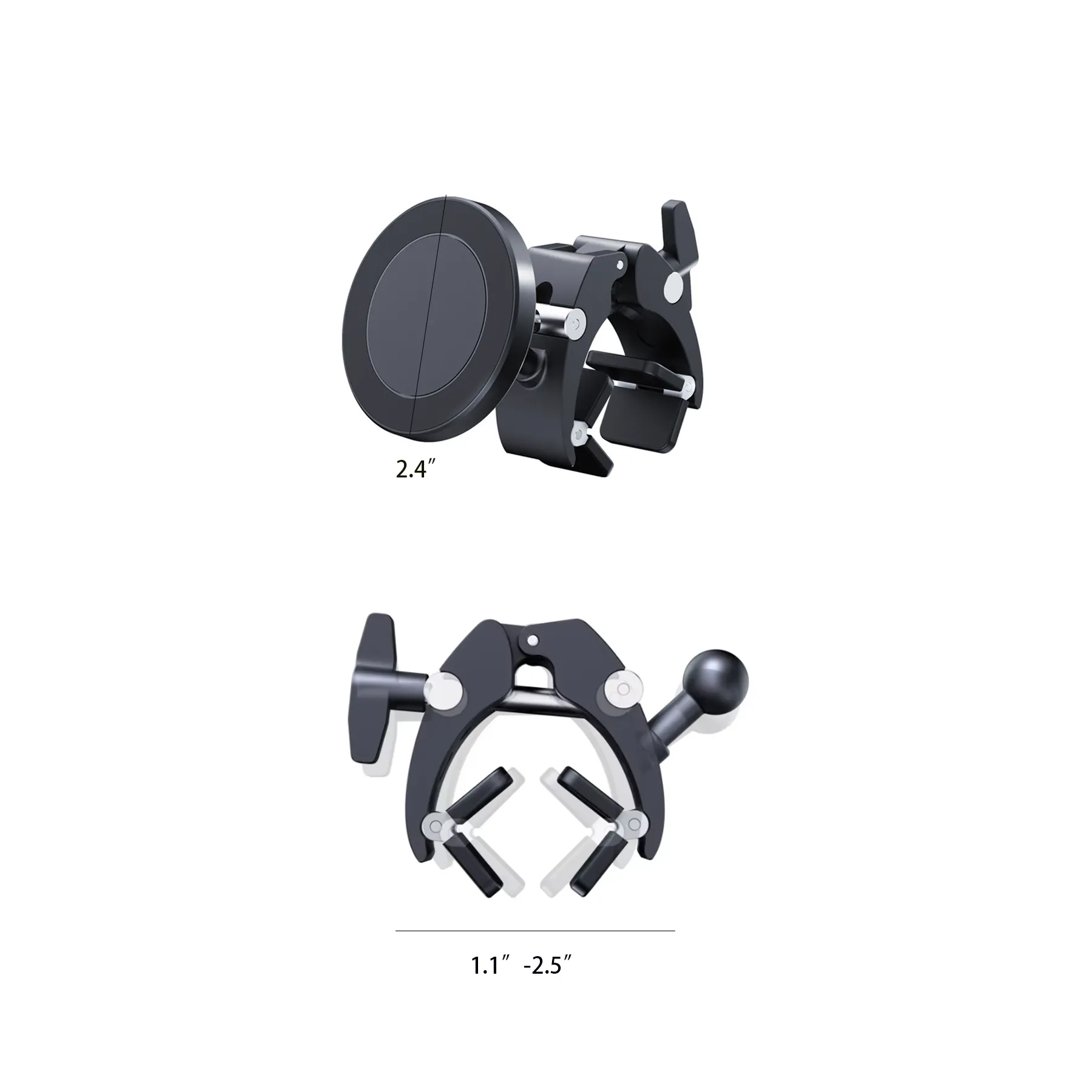 Magnetic Golf Cart Phone Caddy For Round And Square Rods - Image 2