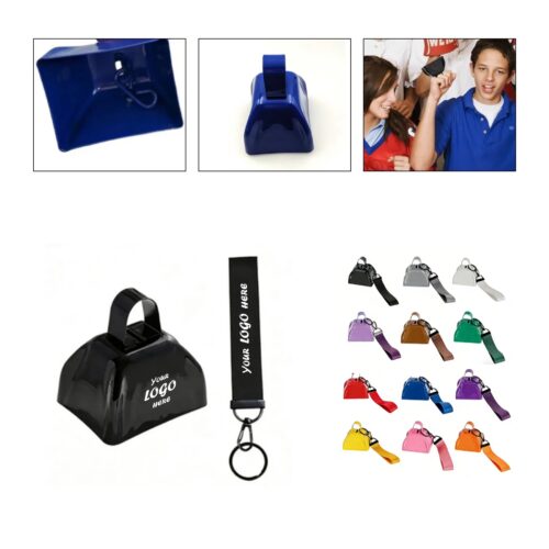 Metal Cheering Cowbell With Wrist Strap For Events