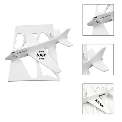 Custom Foam Airplane Puzzle Mailer Toy With Imprint