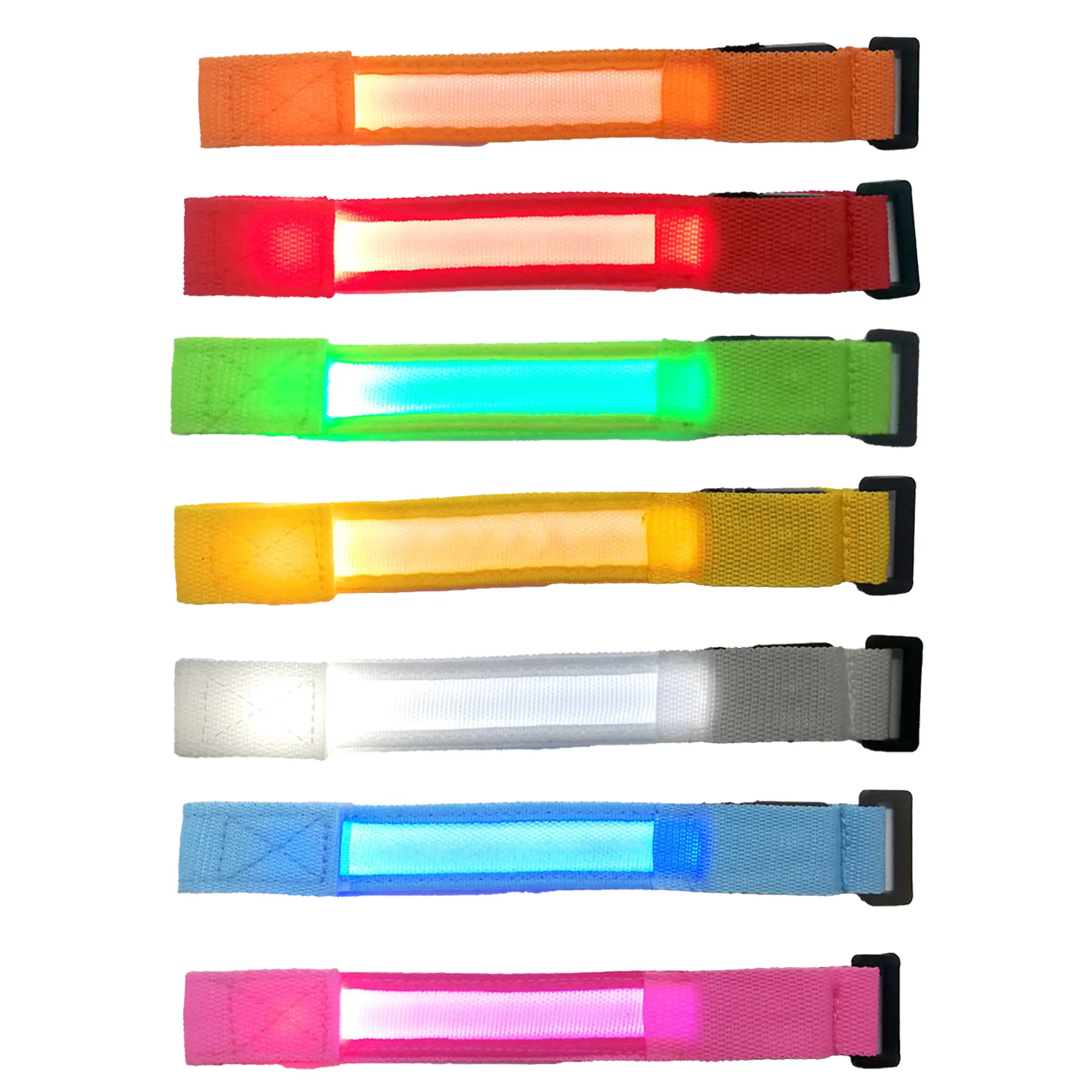 Colorful LED Light Up Nylon Party Bracelets - Image 3