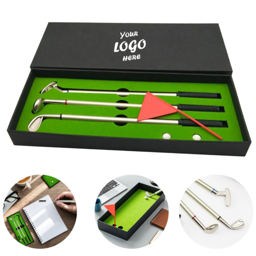 Golf Club Pen Gift Set In Display Box