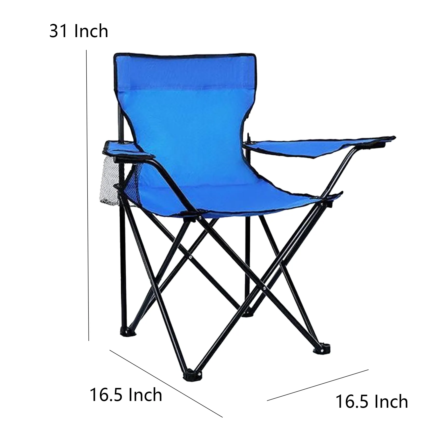 Portable Folding Beach Chair With Cup Holder - Image 2