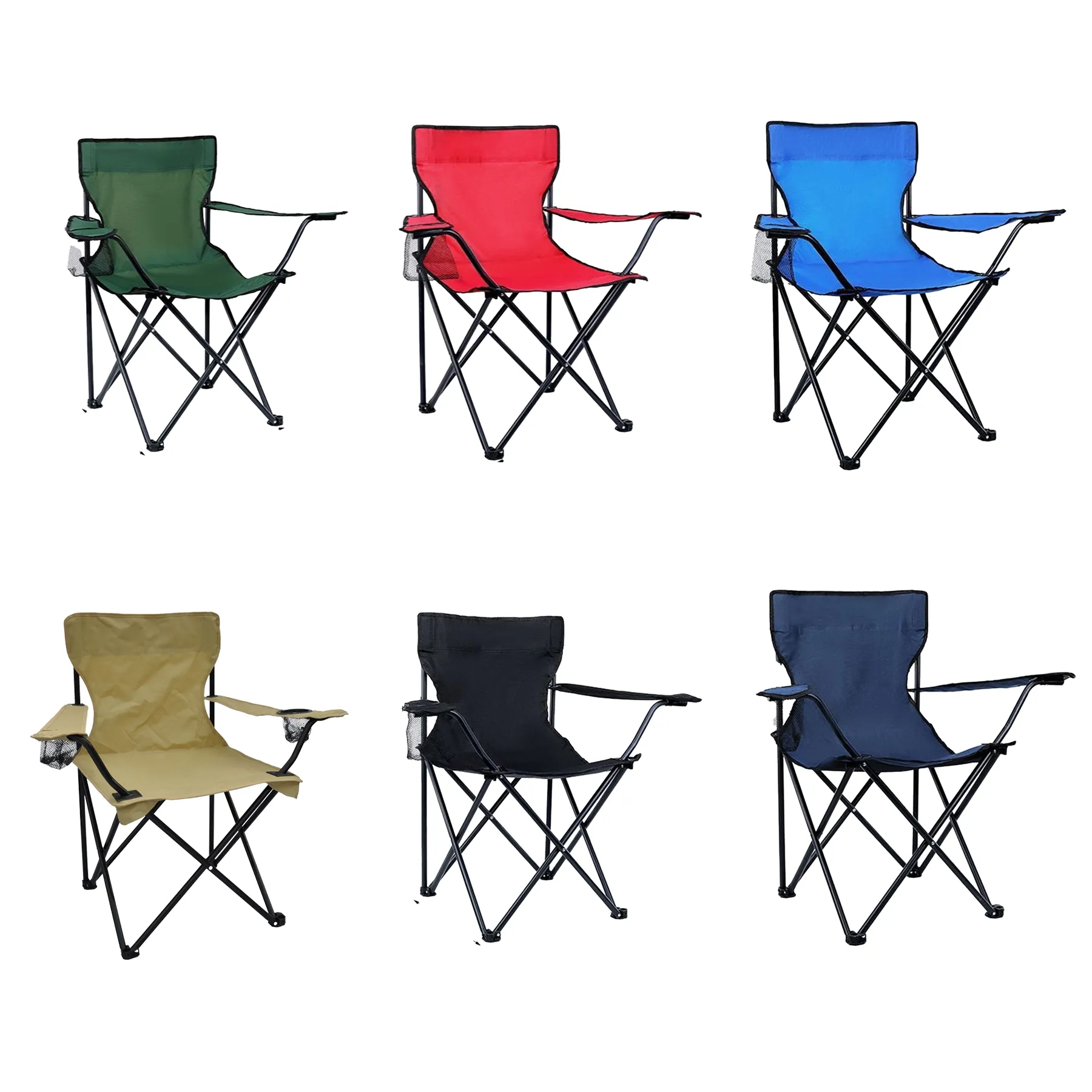 Portable Folding Beach Chair With Cup Holder - Image 3