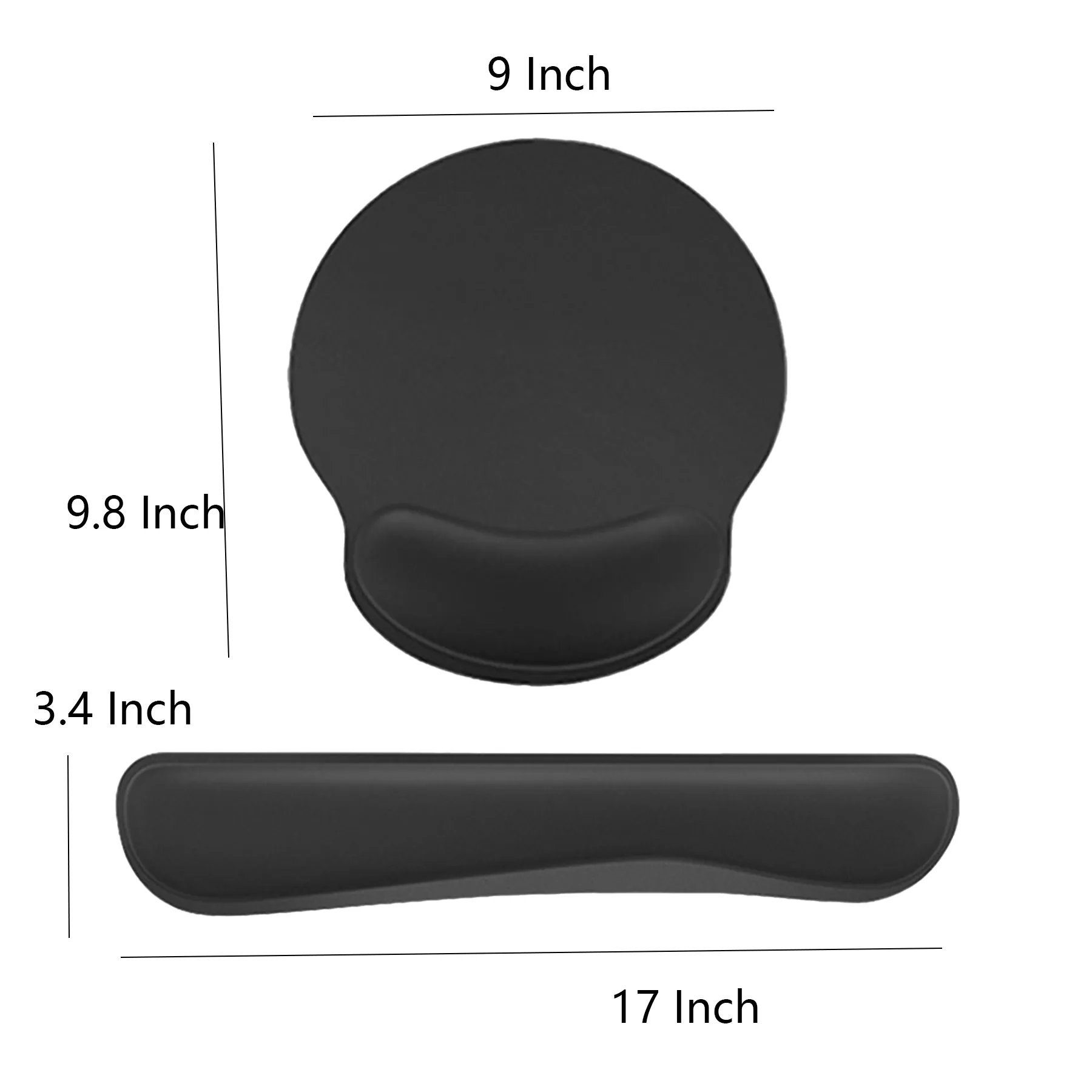 Memory Foam Keyboard And Mouse Wrist Rest Set - Image 2