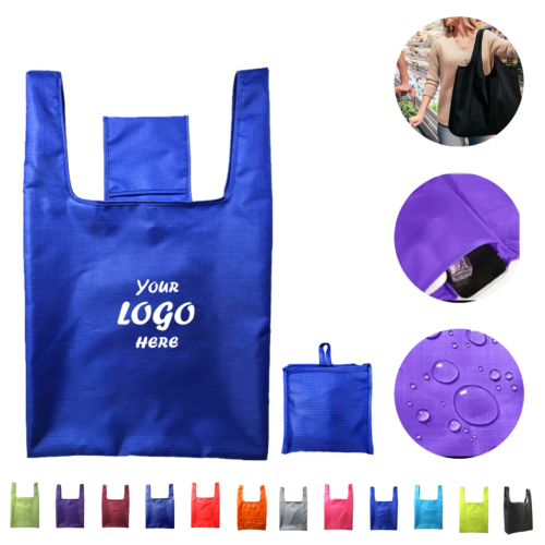 Foldable Reusable Grocery Tote With Pouch