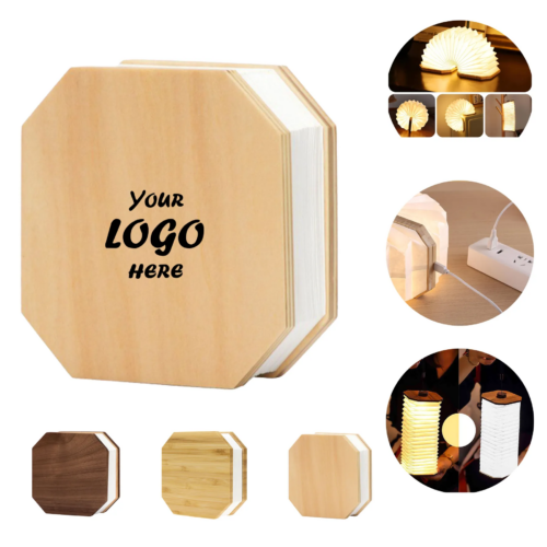 Foldable Wooden Book Lamp LED Light