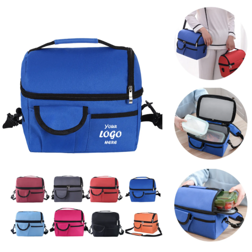 Insulated Cooler Lunch Bag With Shoulder Strap