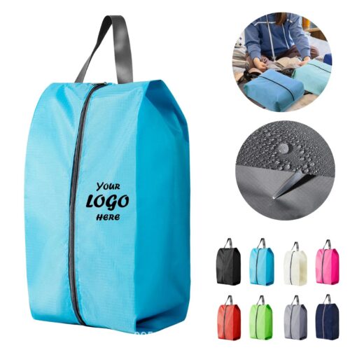 Waterproof Nylon Travel Shoe Organizer Bag With Zipper