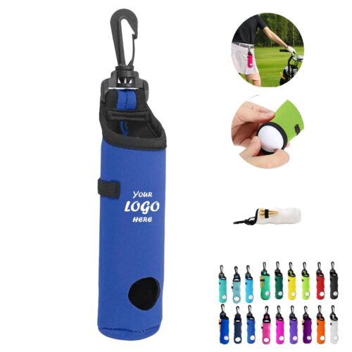 Compact Golf Ball Pouch With Tee Holder For Practice