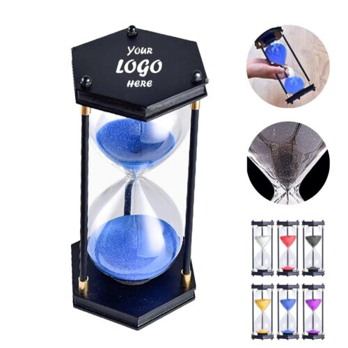 Decorative Borosilicate Glass Hourglass Timer For Desk