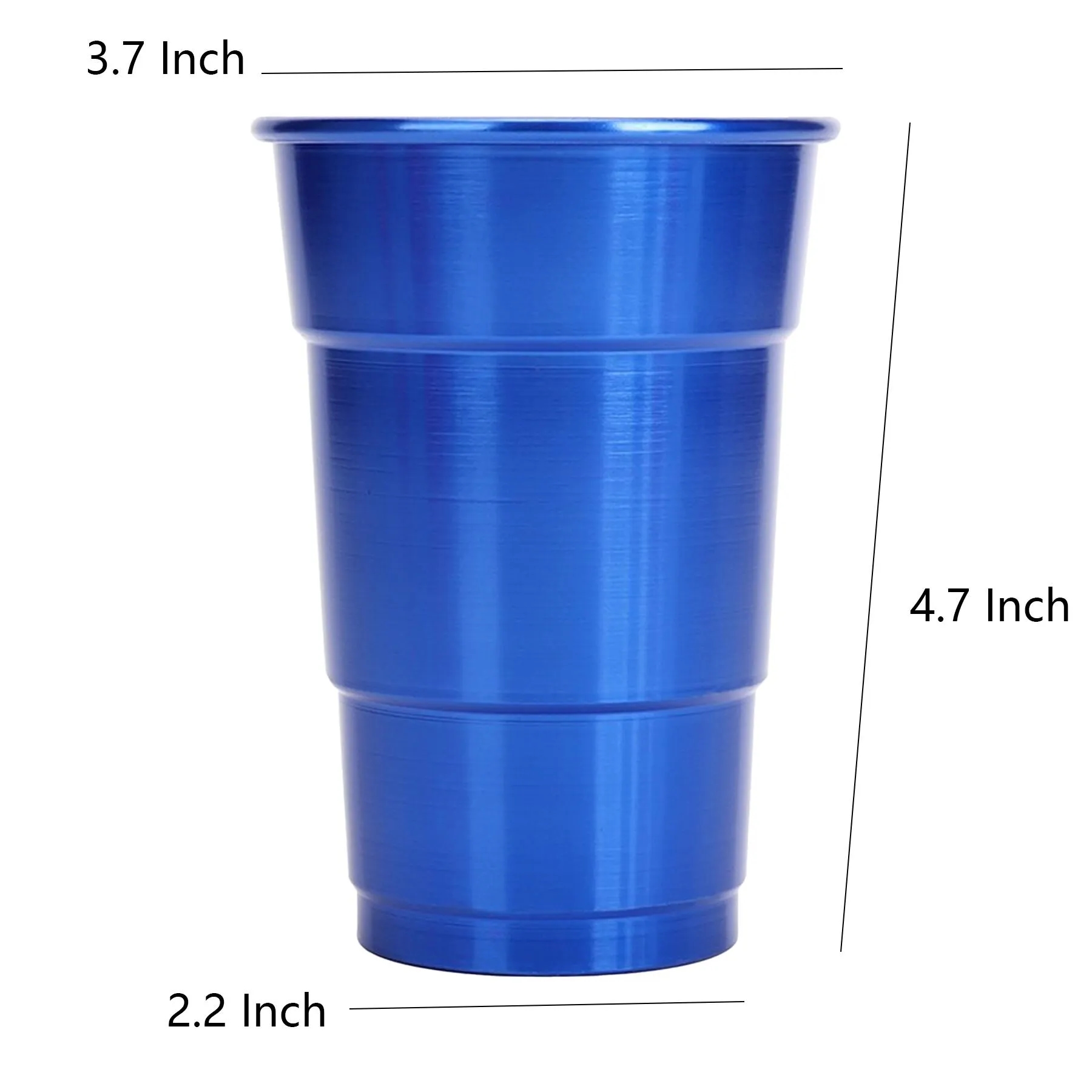 Reusable 16 Oz Aluminum Tumbler Cup For Cold Drinks - Image 2