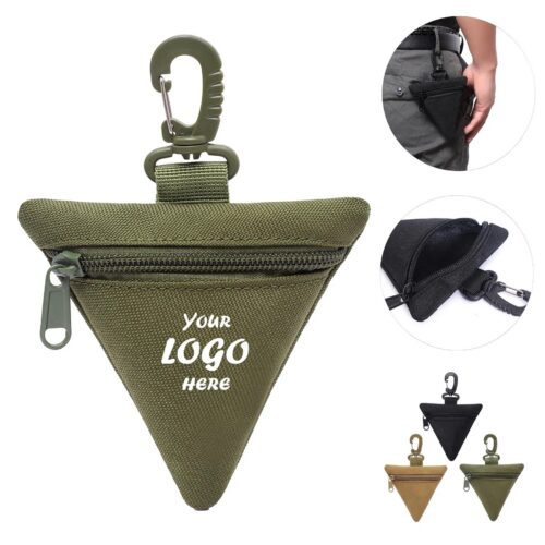 Compact Triangle Waist Bag With Carabiner Buckle Clip