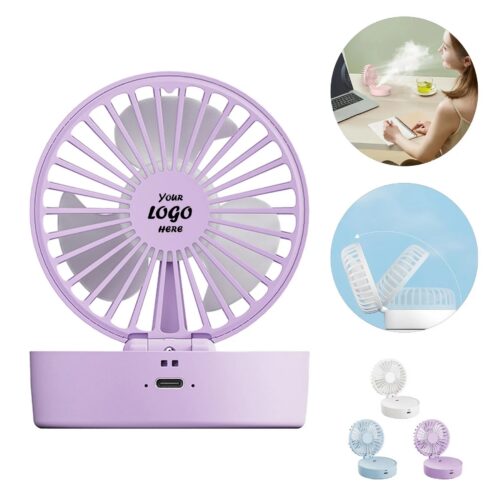 Foldable USB Misting Fan With Rechargeable Battery