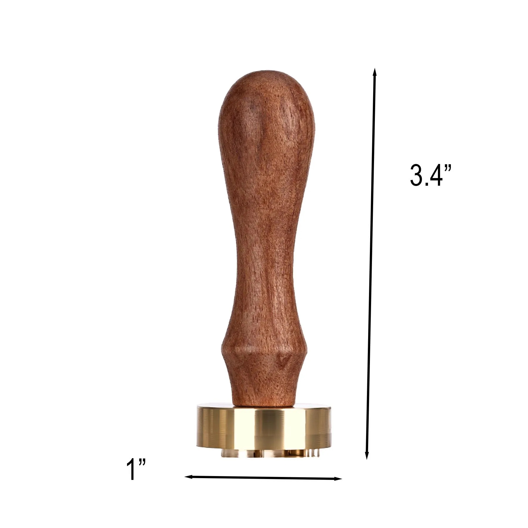 Brass And Wood Ice Stamp For Cocktail Drink Decoration - Image 2