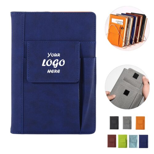 Reusable Multi-Storage Notebook with Phone & Pen Slots