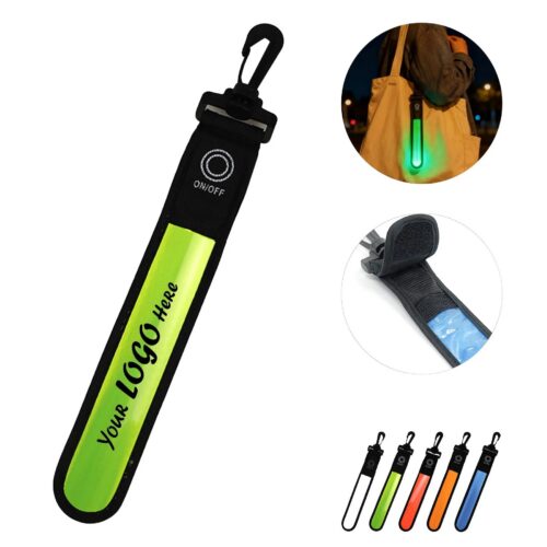 Rechargeable Reflective LED Safety Keychain Tag