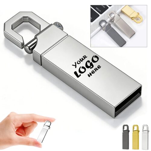 Metal Clip USB Flash Drive With Compact 1G Storage