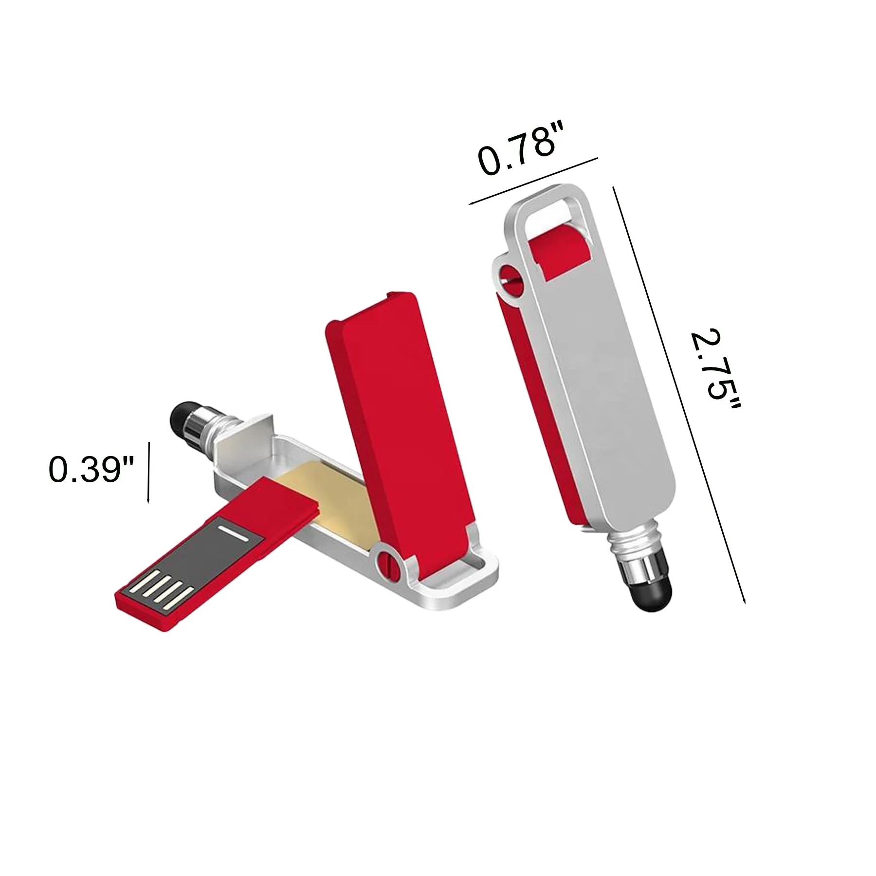 Four-In-One Mobile USB Flash Drive With Stylus Stand - Image 2