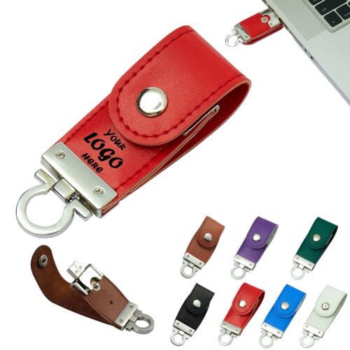 Leather USB Flash Drive With 16GB Portable Storage