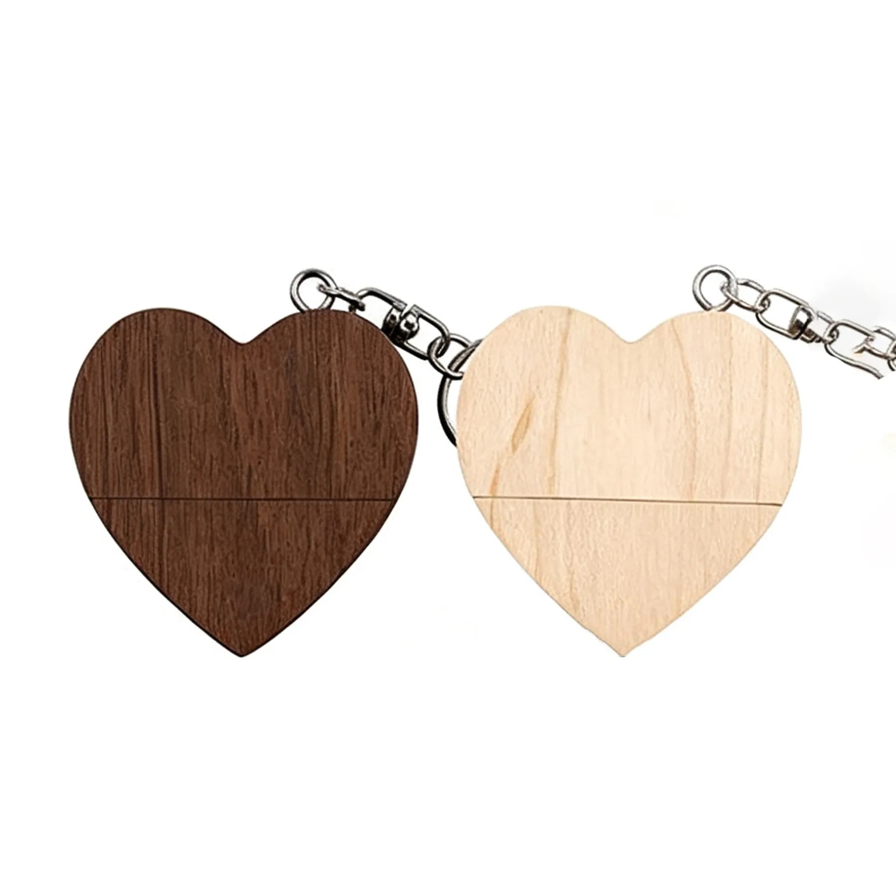 Wood Heart Shape USB Flash Drive For Event File Storage - Image 3