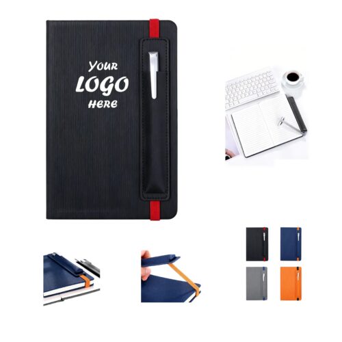 A5 Business Notebook With Pen Holder And Elastic Band