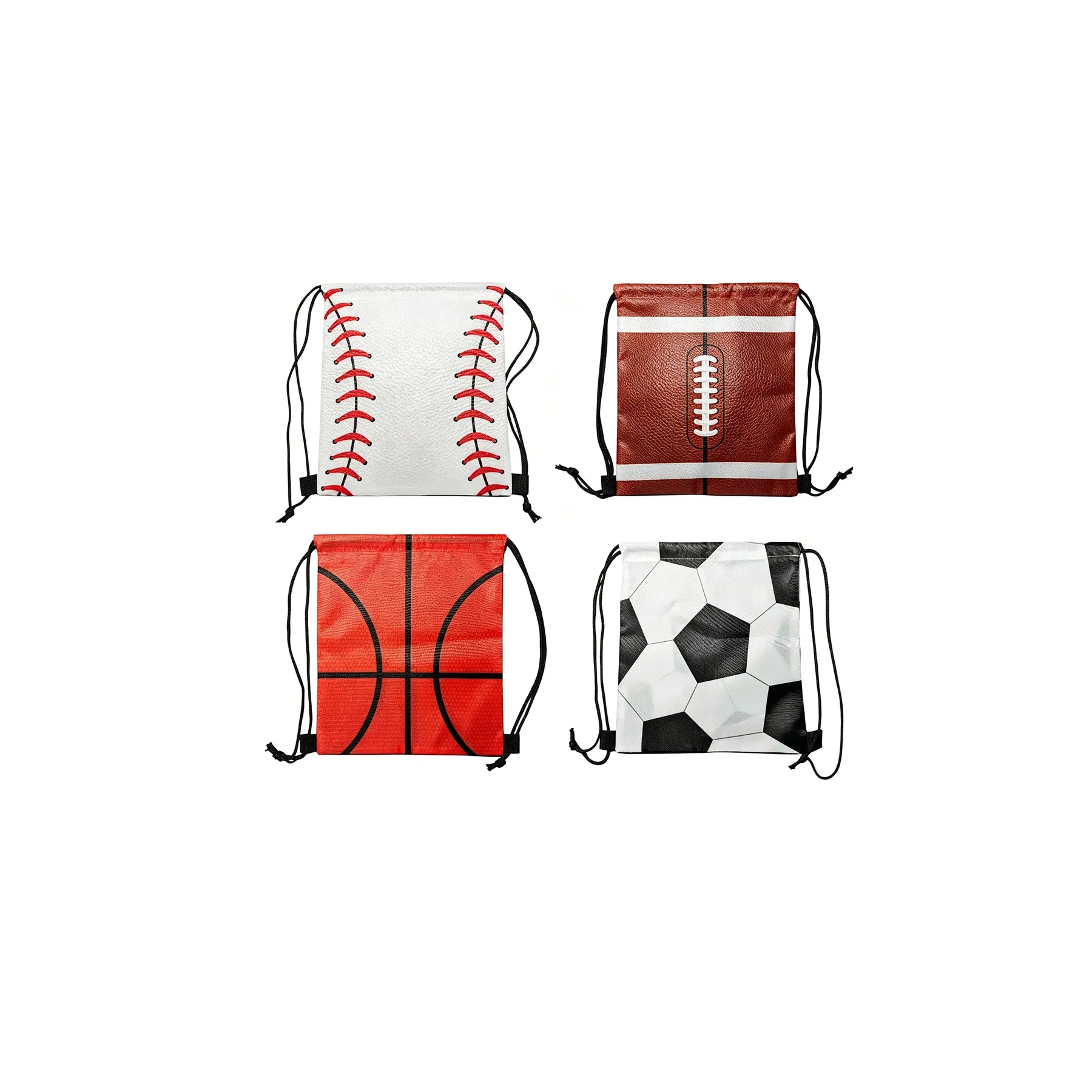 Sports Ball Drawstring Backpack Bag For Team Gear Packs - Image 3