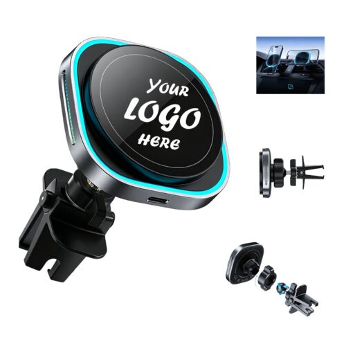 15W Cooling Magnetic Wireless Car Holder Fast Charger