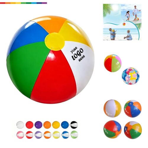 Rainbow PVC Beach Ball For Summer Pool Events