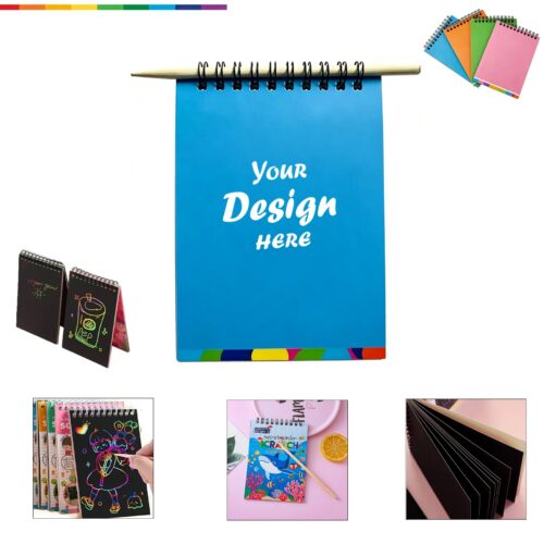 Rainbow Scratch Art Paper Book For Kids Creativity