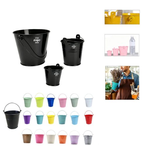 Mini Metal Buckets With Handle For Party And Storage